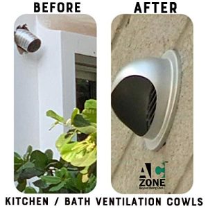VTECH 6 Inch Round Brushed Stainless SS Mesh Cowl Exhaust Air Vent Fit for Bathroom Office Kitchen Ventilation